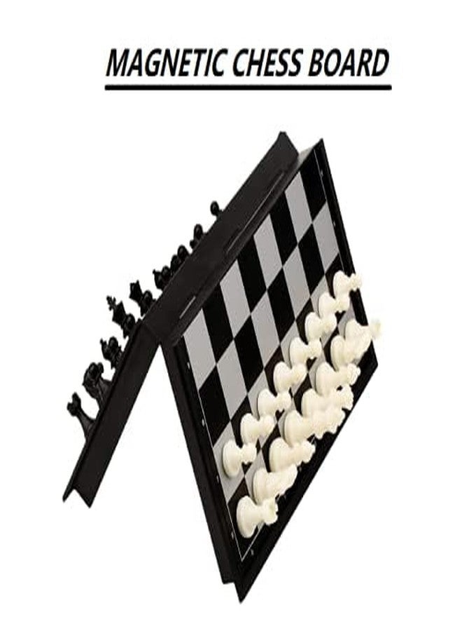 Manos Chess Board Game Set with Black and White Pieces, 32 Pieces Magnetic Chess Board Game Toy for Kids Genious Game Toy - Image 3